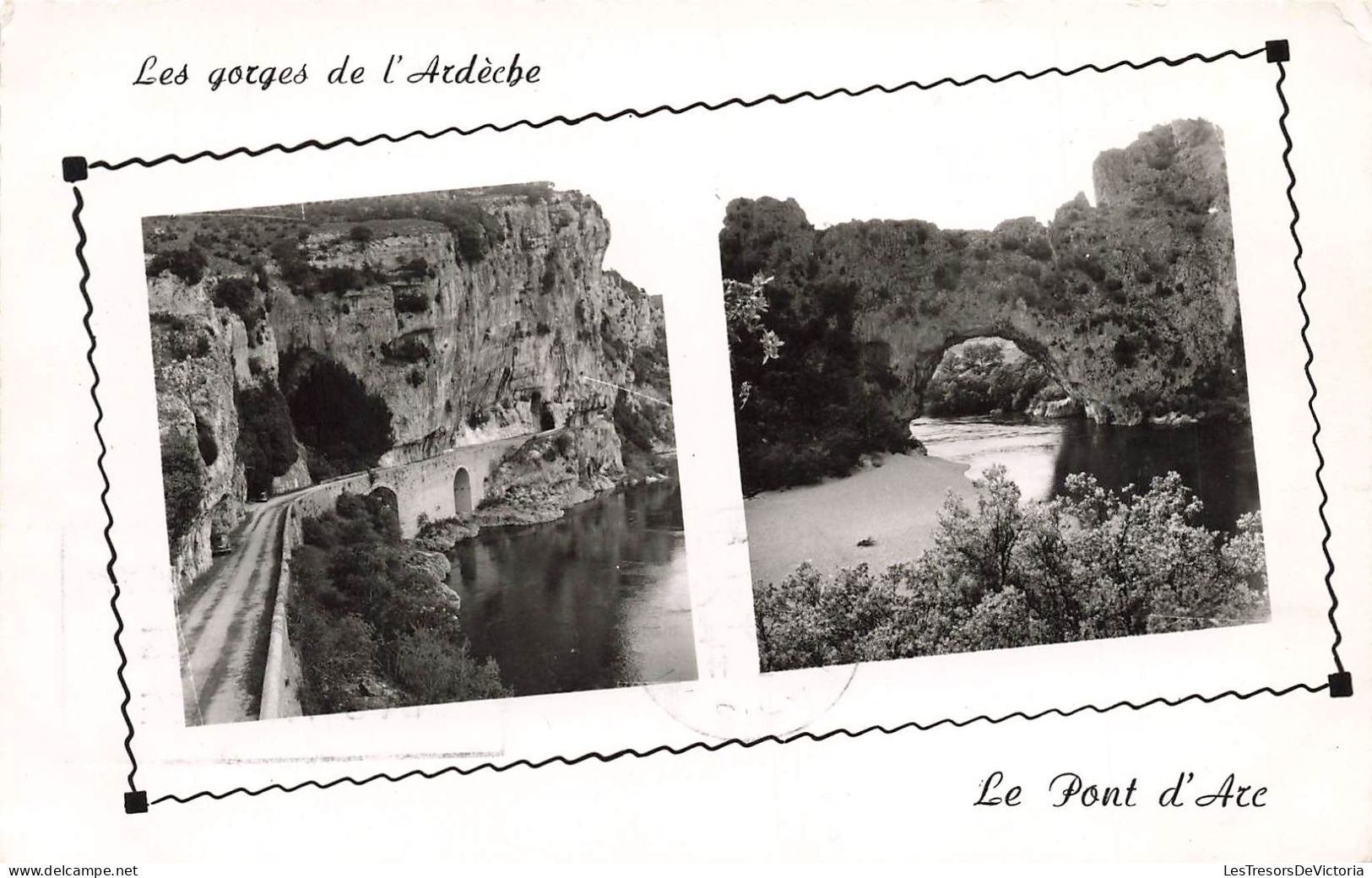 FRANCE - Les Gorges De L'Ardèche - Vue Sur Le Pont D'Arc - Route Du Pont D'Arc - Multi-vues - Carte Postale Ancienne - Largentiere