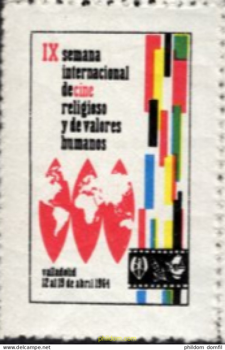721008 MNH ESPAÑA Viñetas 1964 SEMANA INTERNACIONAL DEL CINE RELIGIOSO Y DE VALOES HUMANOS - Ungebraucht