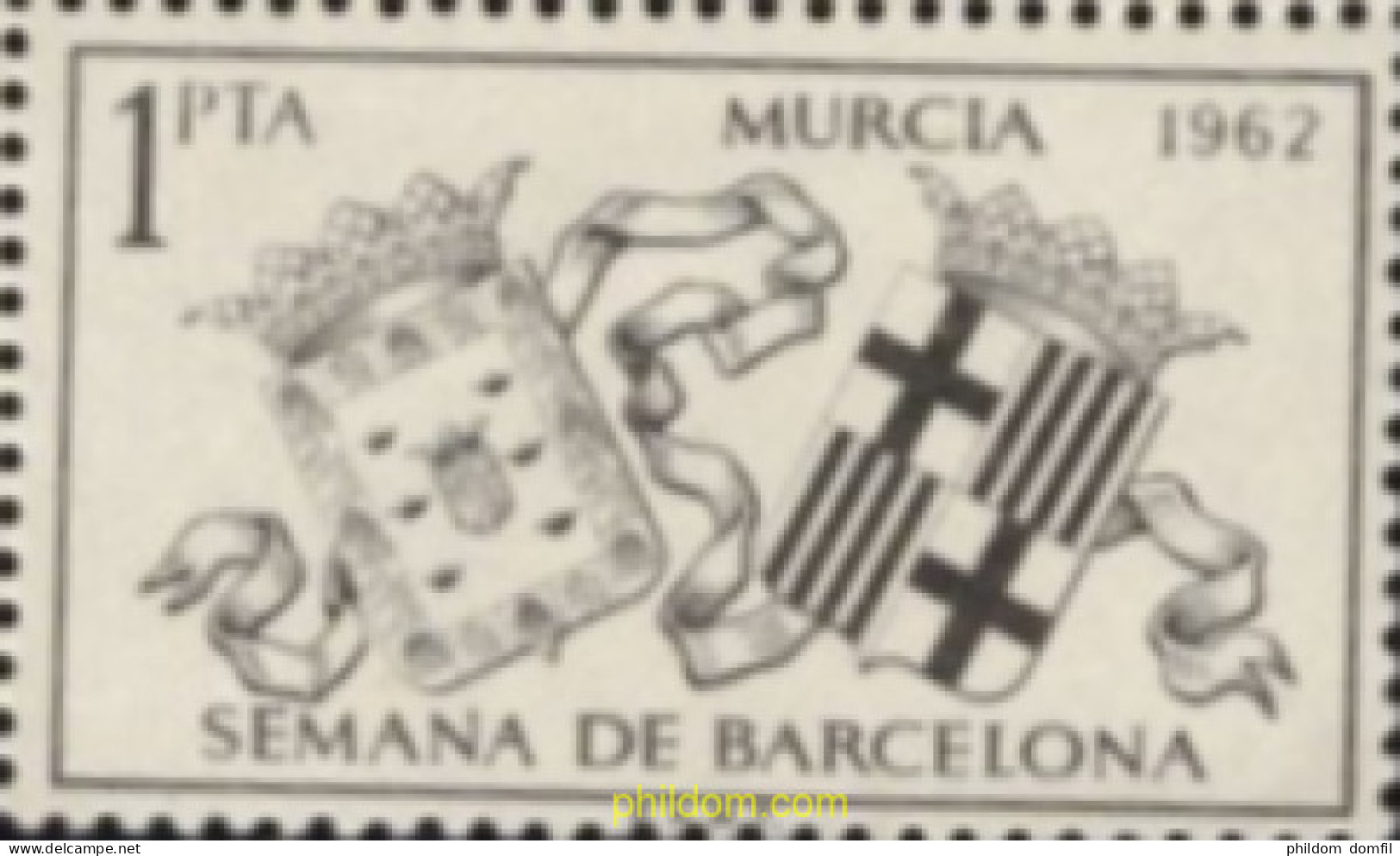 721011 MNH ESPAÑA Viñetas 1962 SEMANA DE BARCELONA EN MURCIA - Nuevos