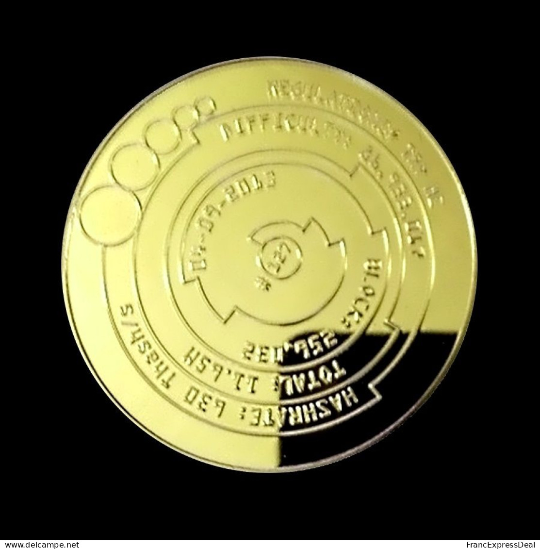 Lot De 2 Pièces Médailles NEUVES Plaquées Or - Bitcoin Antana BTC - Andere & Zonder Classificatie