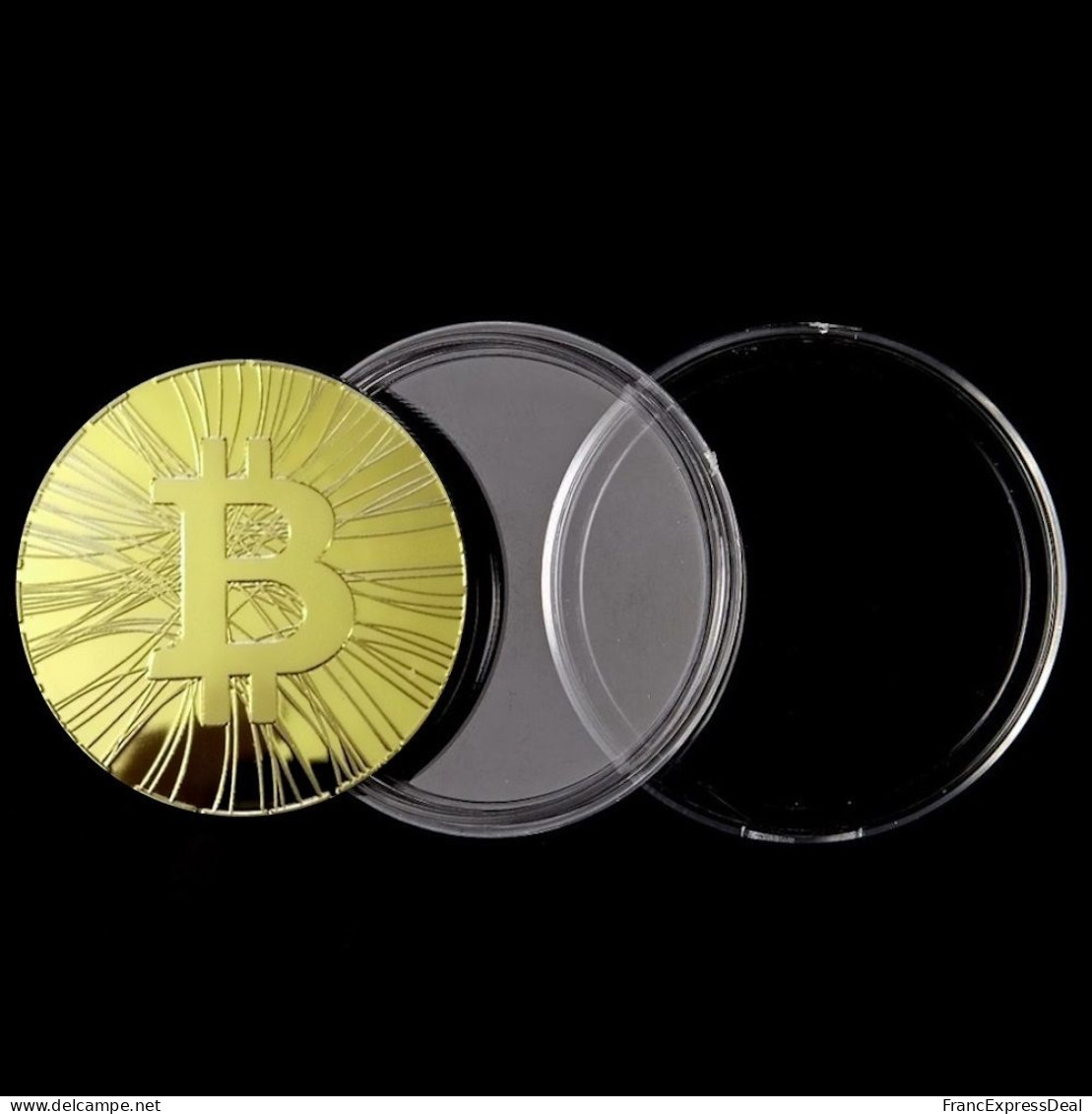 Lot De 2 Pièces Médailles NEUVES Plaquées Or - Bitcoin Antana BTC - Other & Unclassified