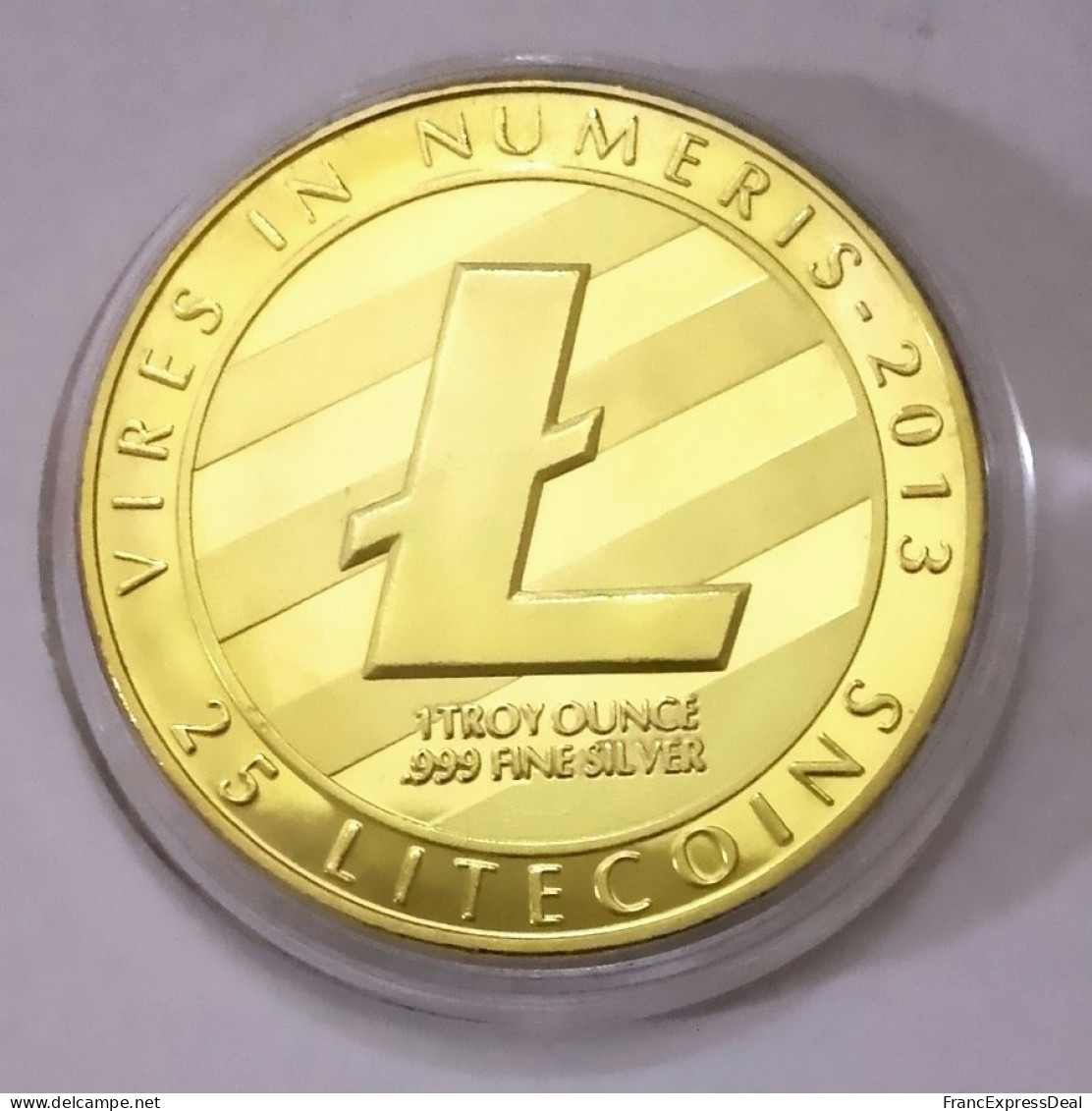 Pièce Médaille NEUVE Plaquée Or - Litecoin LTC (Réf 1) - Otros & Sin Clasificación