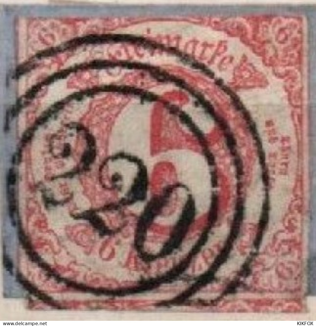 ALTDEUTSCHLAND , THURN UND TAXIS, 1859 - 1861,  MI 22, 6 KREUZER, ZIFFER IM KREIS, GESTEMPELT, OBLITERE - Usados