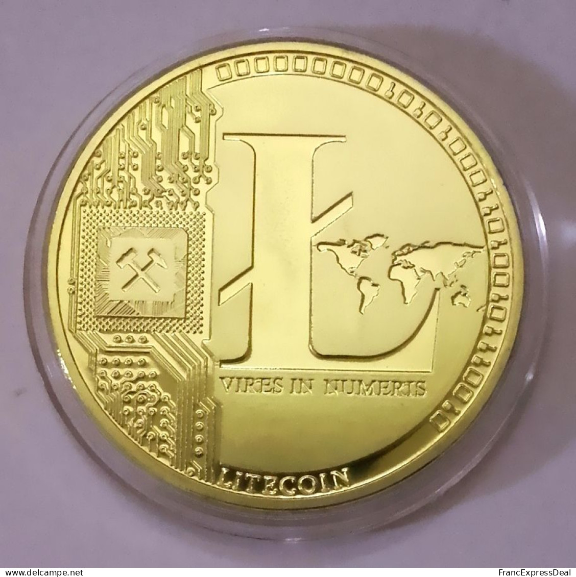 Pièce Médaille NEUVE Plaquée Or - Litecoin LTC (Réf 4) - Autres & Non Classés