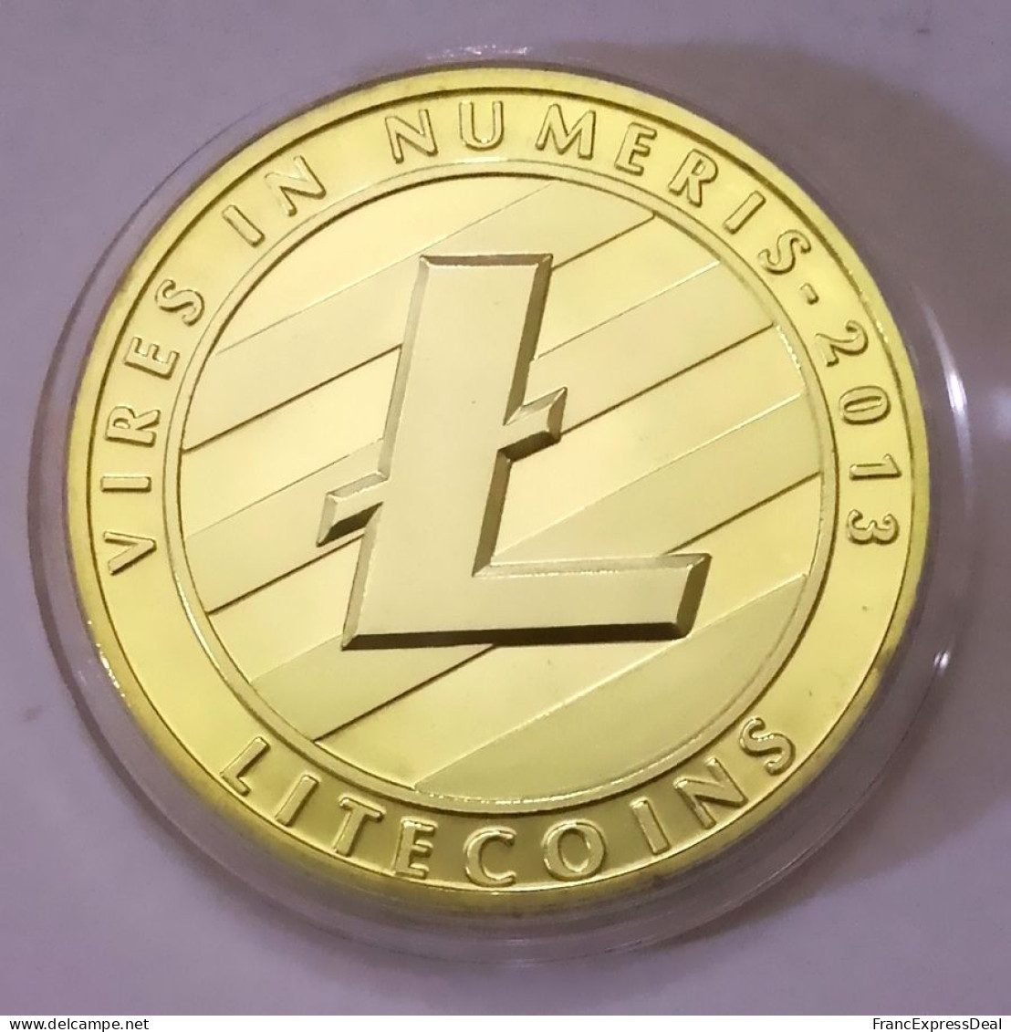 Pièce Médaille NEUVE Plaquée Or - Litecoin LTC (Réf 4) - Andere & Zonder Classificatie