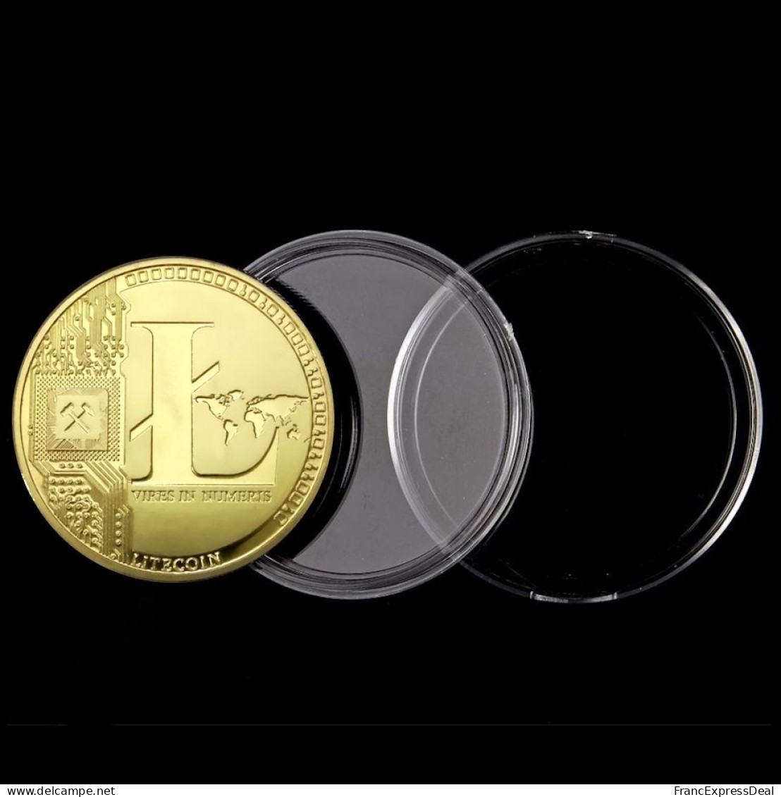 Pièce Médaille NEUVE Plaquée Or - Litecoin LTC (Réf 4) - Sonstige & Ohne Zuordnung