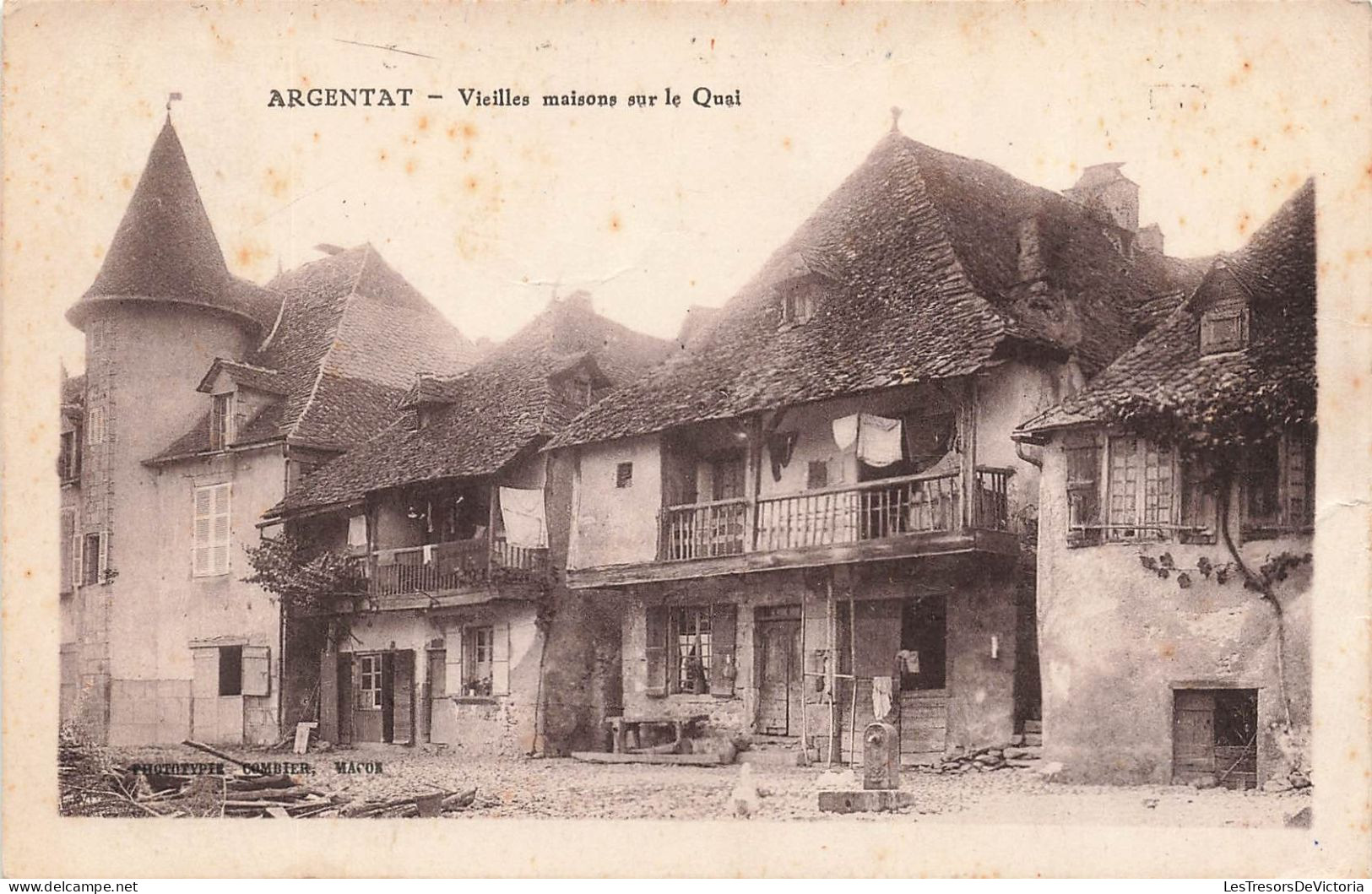 FRANCE - Argentat - Vieilles Maisons Sur Le Quai - Vue Générale - Carte Postale Ancienne - Argentat