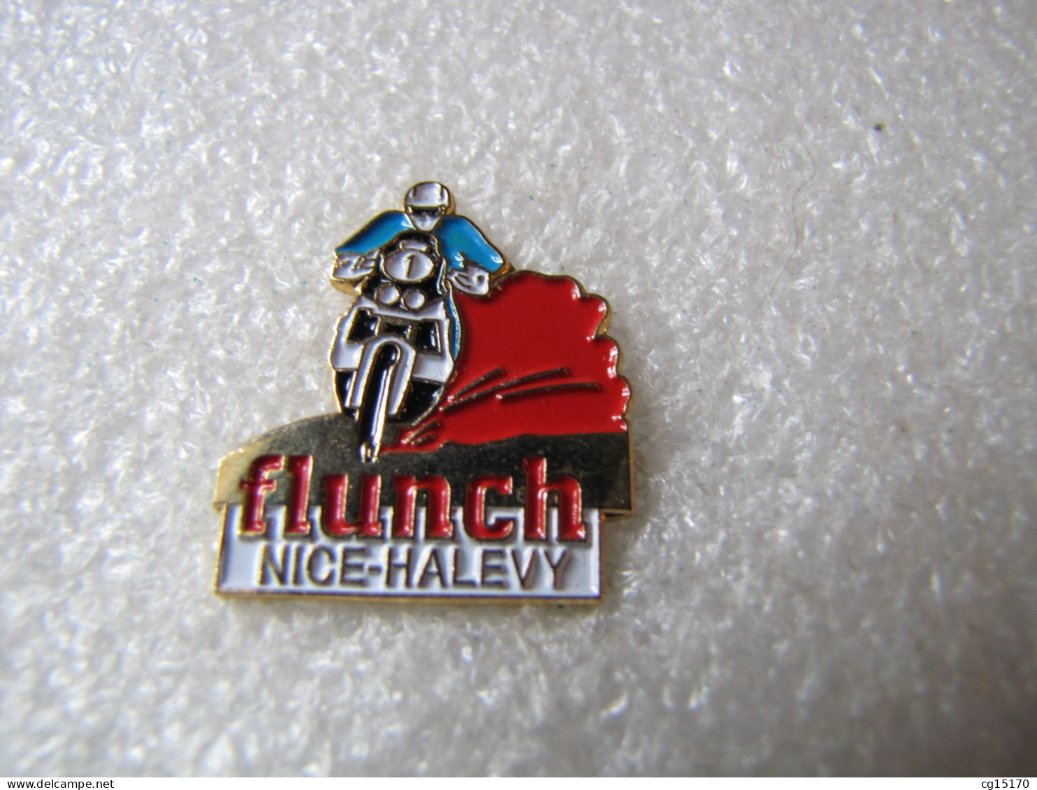 PIN'S   MOTO  PARIS DAKAR   FLUNCH  NICE -  HALEVY - Motorfietsen