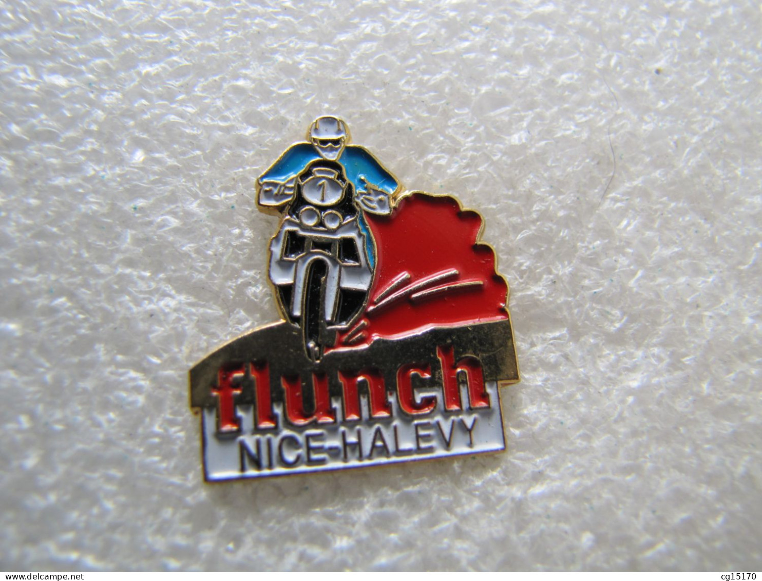 PIN'S   MOTO  PARIS DAKAR   FLUNCH  NICE -  HALEVY - Motos