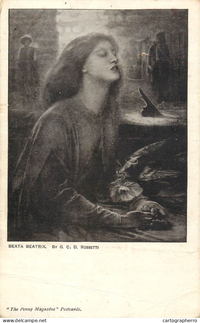 Postcard Painting Beata Beatrix By G.C.D. Rossetti - Pintura & Cuadros