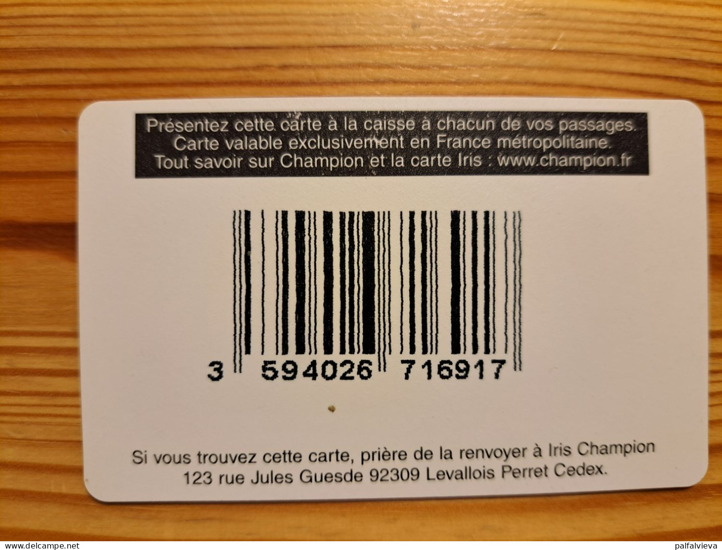 Iris Champion Customer Card France - Autres & Non Classés