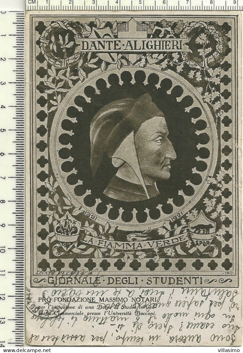 Dante Alighieri - La Fiamma Verde - Giornale Degli Studenti - V. 1923 - Schriftsteller