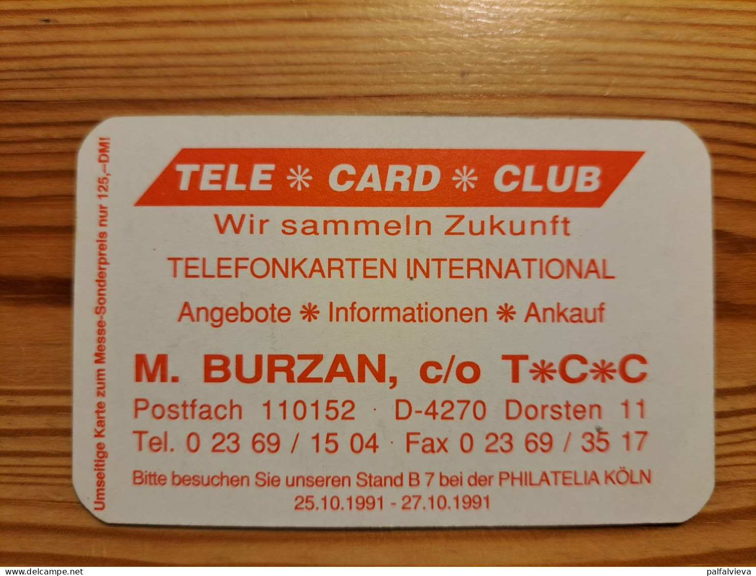 Tele Card Club Phonecard Club Card Germany - Otros & Sin Clasificación