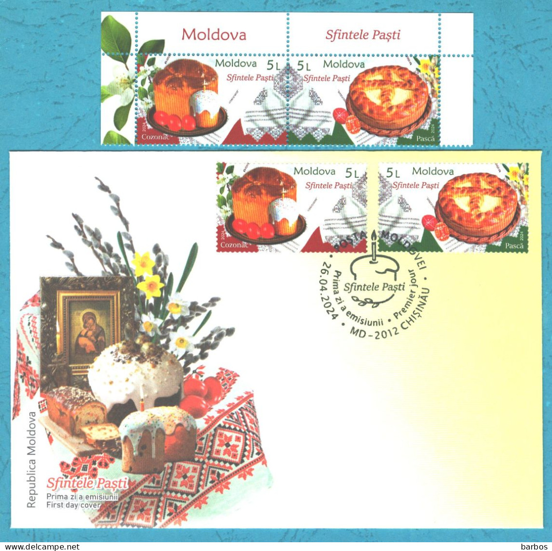 Moldova , 2024 , Holy Easter ,1 Set +FDC - Moldawien (Moldau)