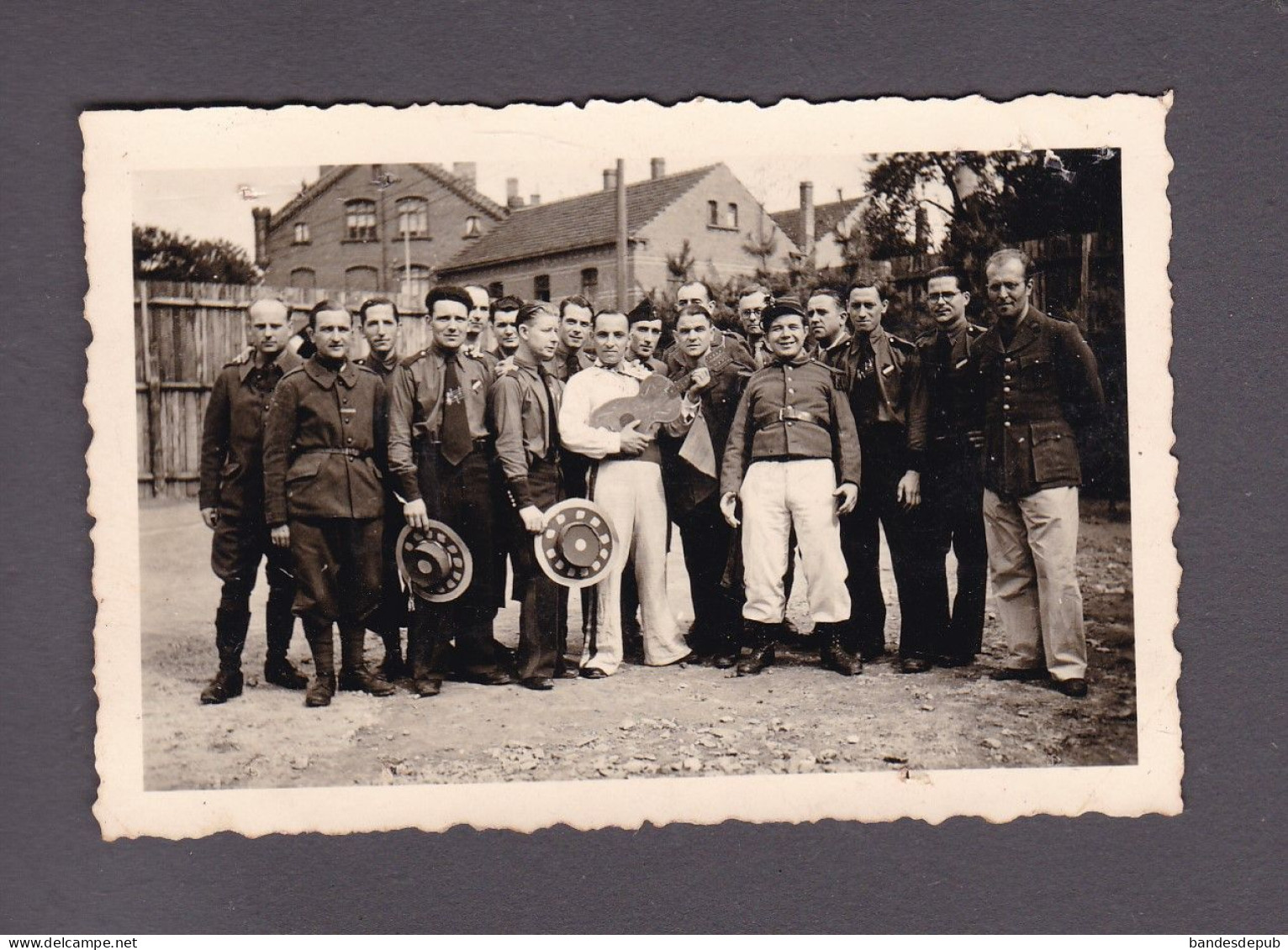 Photo Originale Vintage Snapshot Guerre 39-45 Prisonniers Stalag IV D Torgau  ( 58909 ) - War, Military