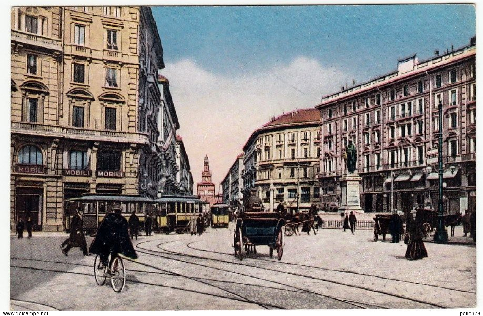 MILANO - VIA DANTE - 1925 - TRAM - Vedi Retro - Formato Piccolo - Milano