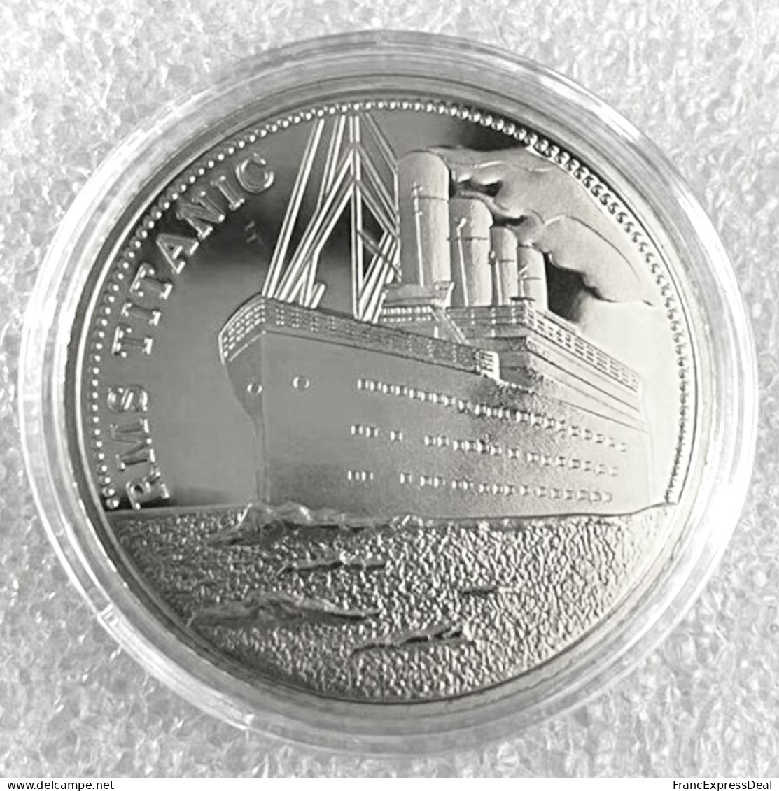 Pièce Médaille NEUVE Plaquée Argent - RMS Titanic White Star Line (Réf 1B) - Andere & Zonder Classificatie