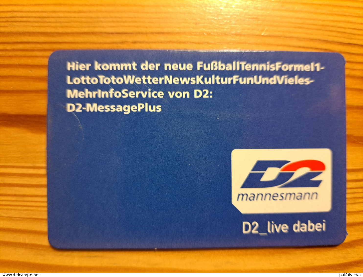 D2 Lottery Card Germany - Andere & Zonder Classificatie