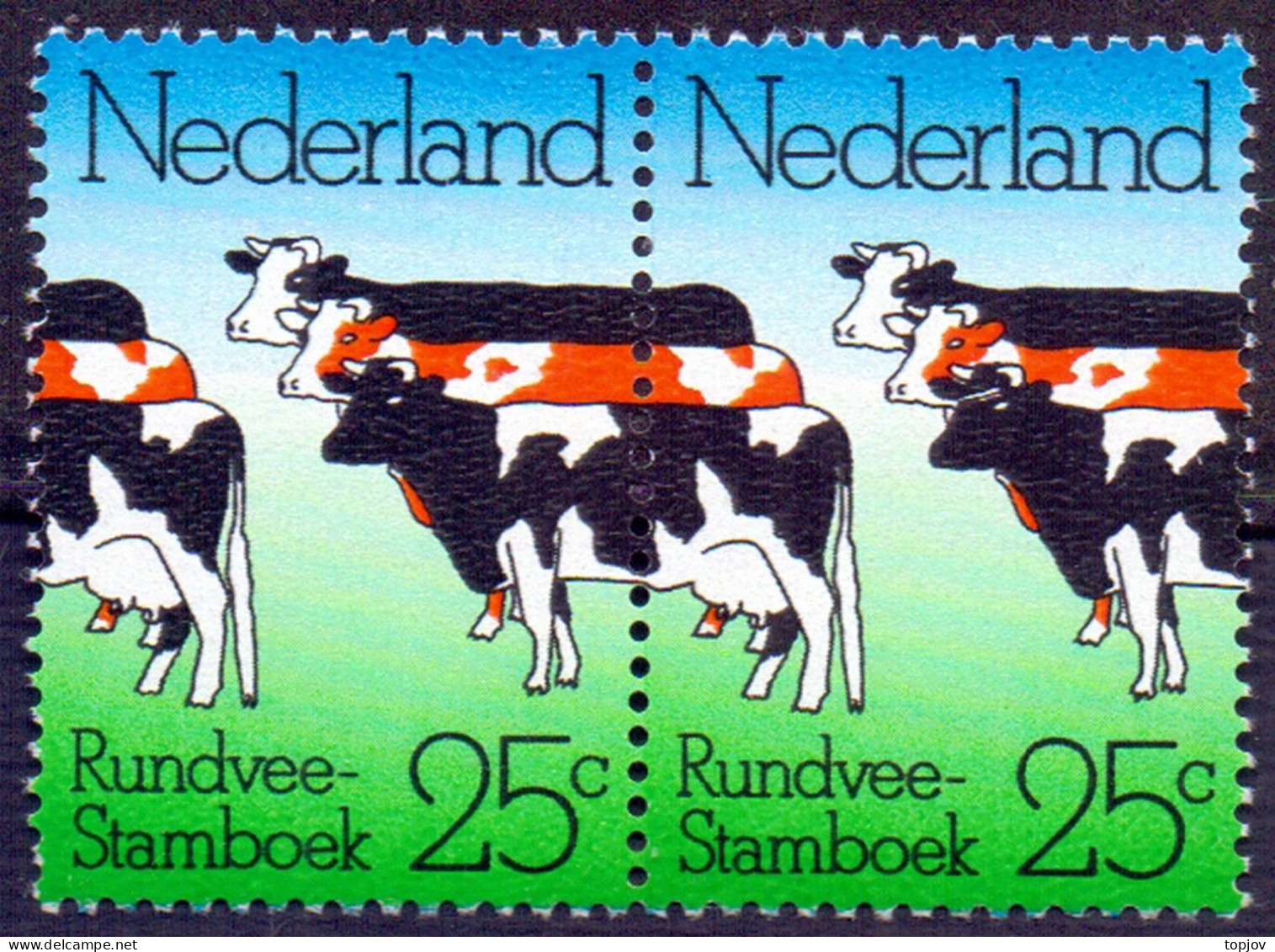 NETHERLANDS - COWS - **MNH - 1974 - Hoftiere