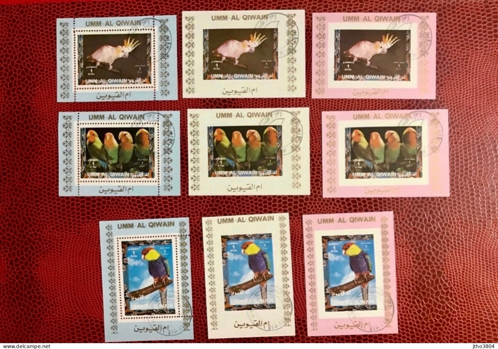 UMM AL QIWAIN 1972 3 Série 95v Used Pájaro Bird Pássaro Vogel Ucello Oiseau - Perroquets & Tropicaux