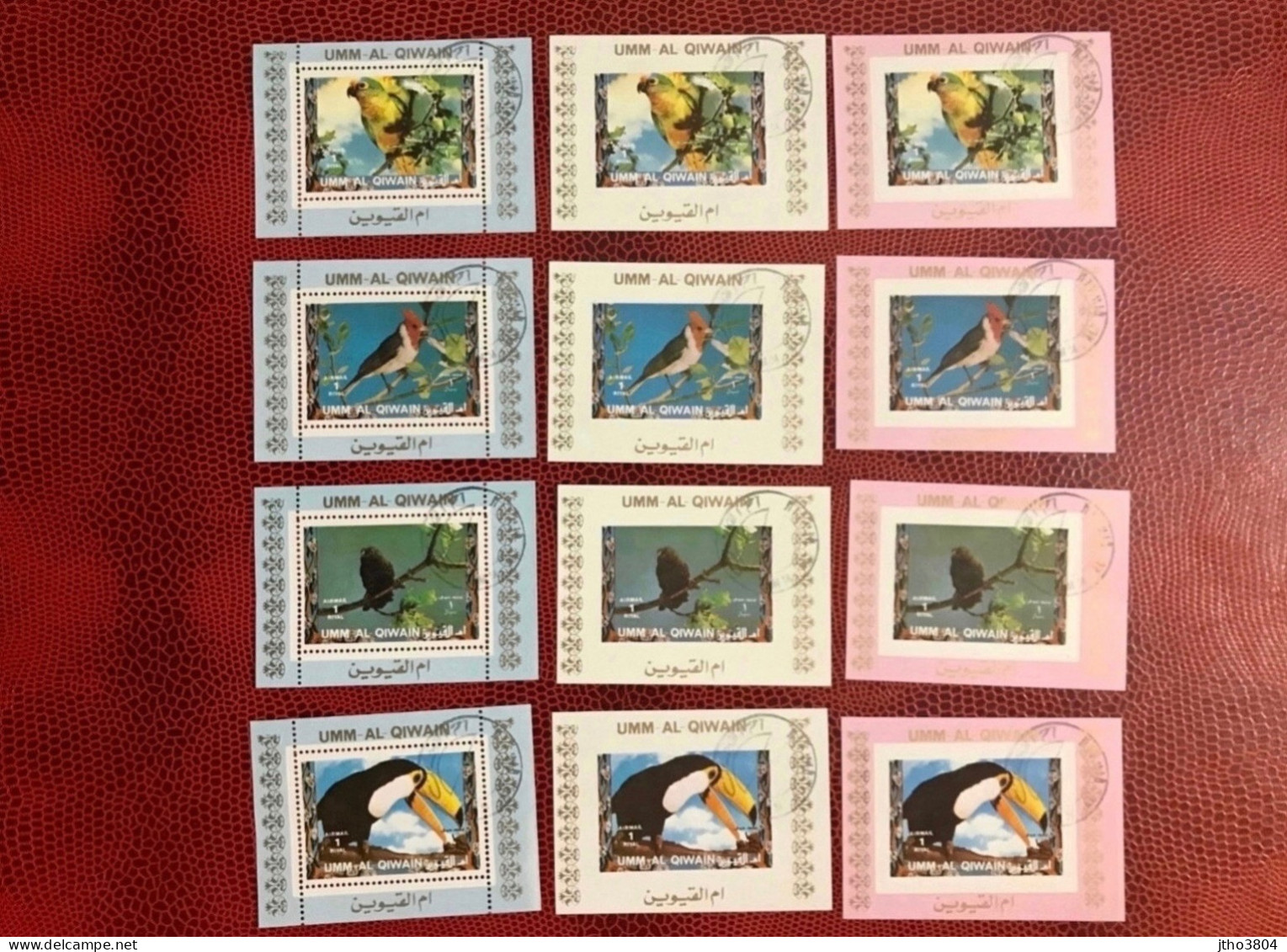 UMM AL QIWAIN 1972 3 Série 95v Used Pájaro Bird Pássaro Vogel Ucello Oiseau - Papageien