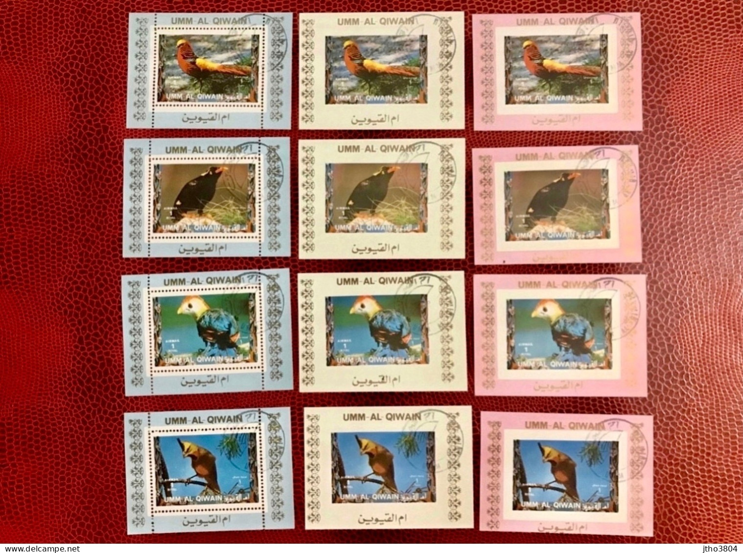 UMM AL QIWAIN 1972 3 Série 95v Used Pájaro Bird Pássaro Vogel Ucello Oiseau - Papegaaien, Parkieten