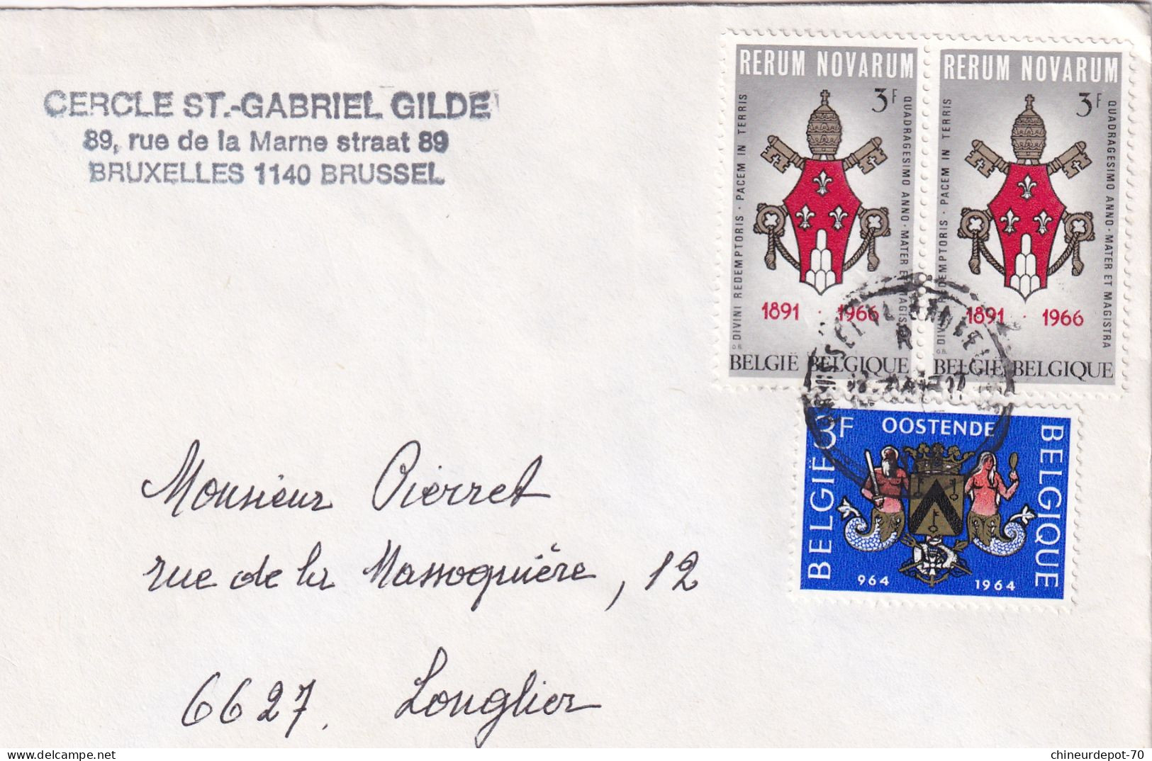 Cercle St. Gabriel Gilde Bruxelles   Belgique - Enveloppes