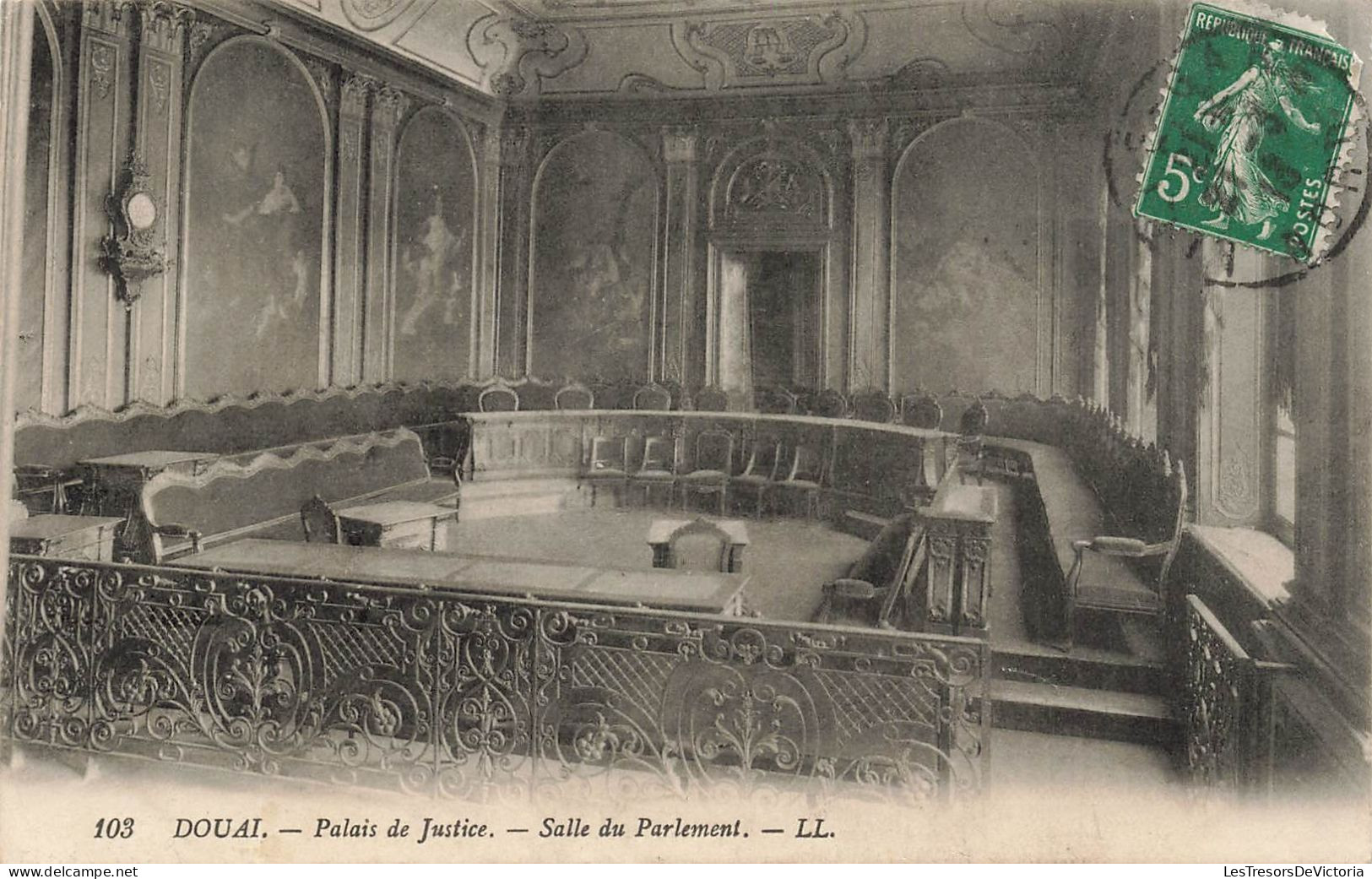 FRANCE - Douai - Palais De Justice - Salle Du Parlement - LL - Carte Postale Ancienne - Douai