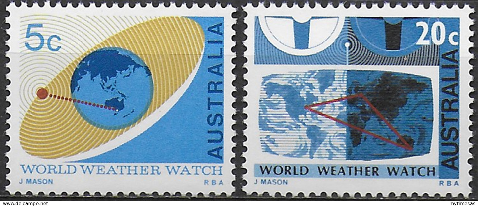 1968 Australia World Weather Watch 2v. MNH S.G. N. 417/18 - Otros & Sin Clasificación