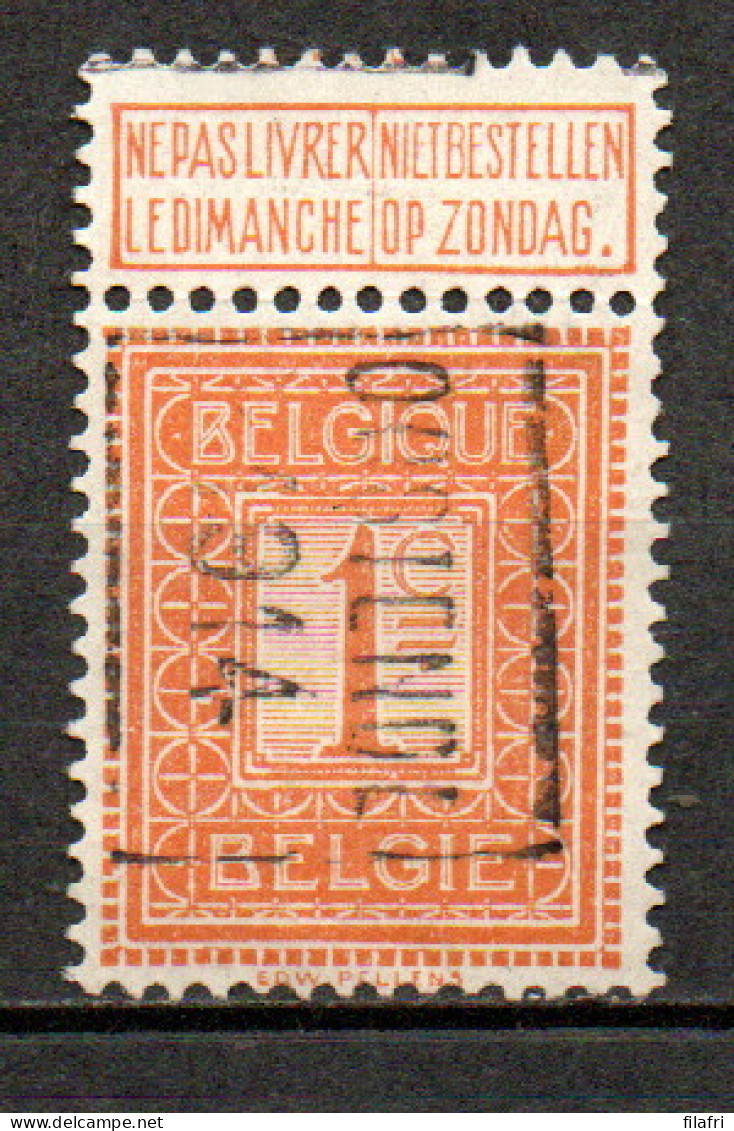 2312 Voorafstempeling Op Nr 108 - OOSTENDE 1914 - Positie B - Roulettes 1910-19