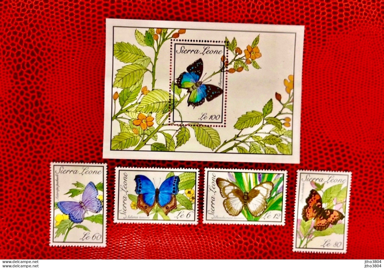 SIERRA LEONE 1989 Bloc 1v 4v Neuf MNH ** YT 1008 / 1011 BF 107 Mi 1279 1286 Mariposa Butterfly Borboleta Schmetterlinge - Vlinders