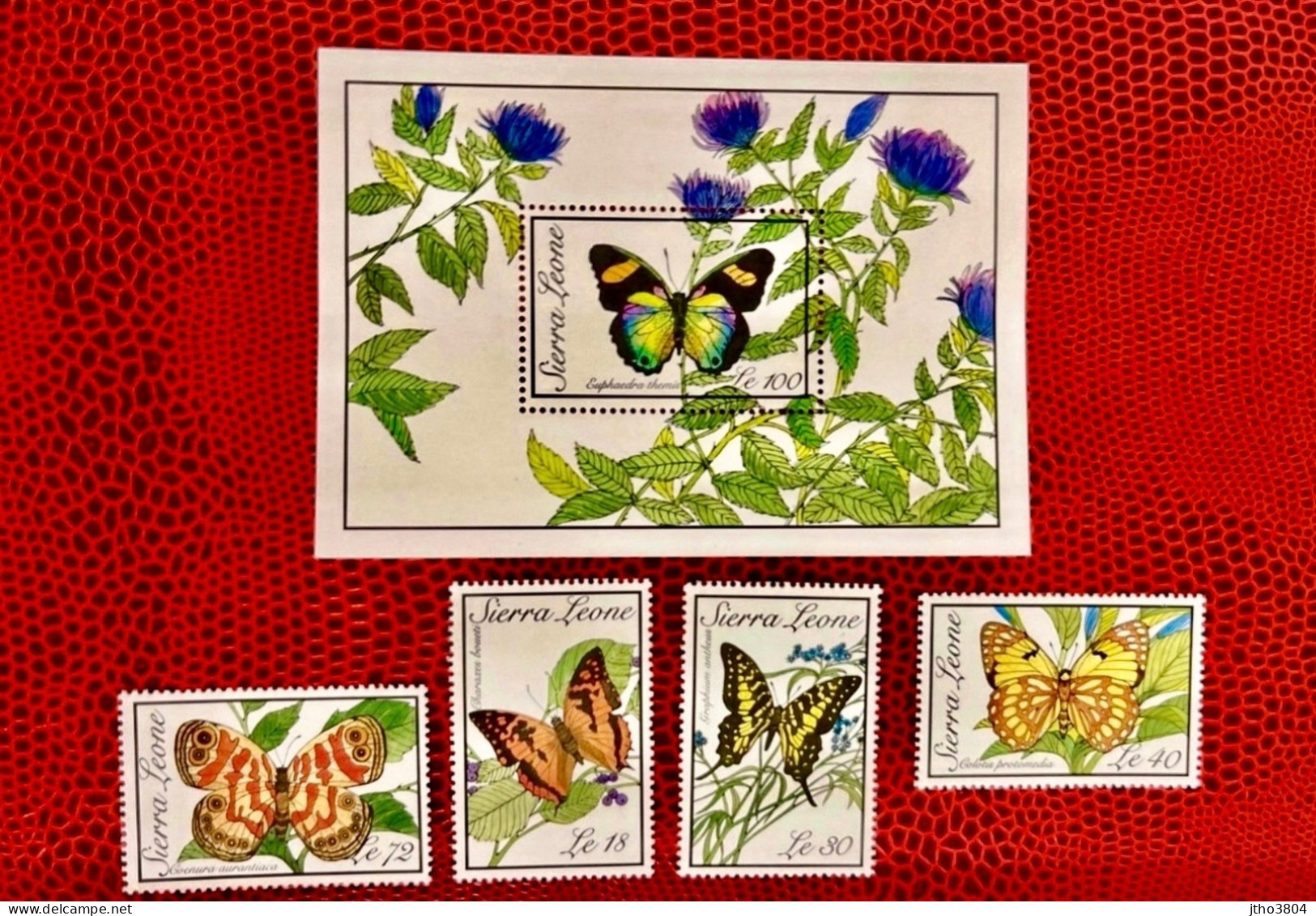 SIERRA LEONE 1989 Bloc 1v 4v Neuf MNH ** YT 1021 / 1024 BF 109 Mariposa Butterfly Borboleta Schmetterlinge - Mariposas