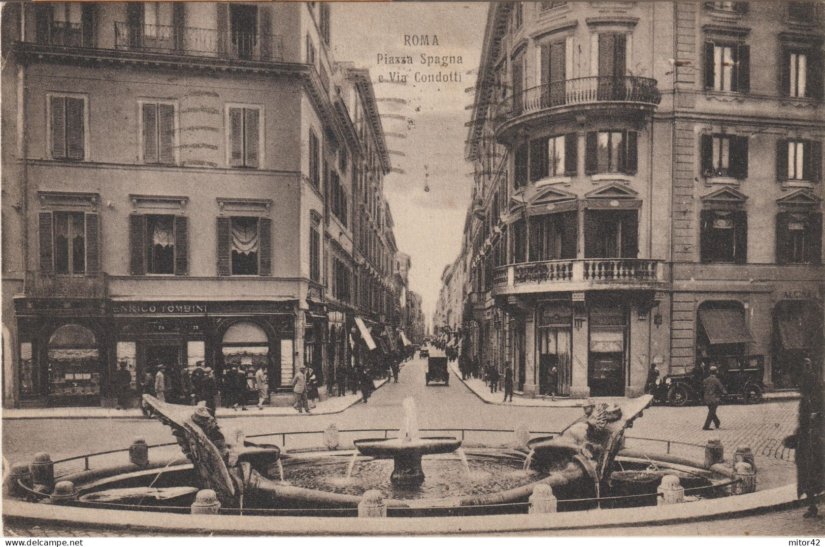 301-Regno-Storia Postale-20c. Commemorativo Nozze Reali-v.1930-Firenze-Roma - Poststempel