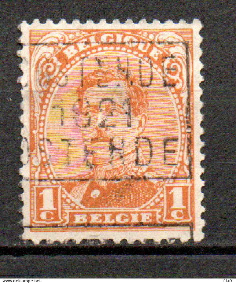 2650 Voorafstempeling Op Nr 135 - OOSTENDE 1921 OSTENDE - Positie C - Rollo De Sellos 1920-29