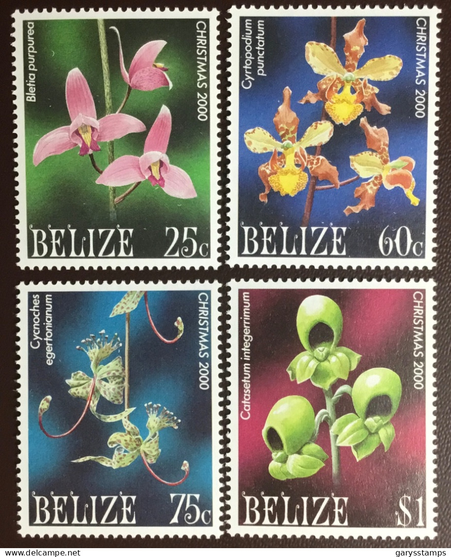 Belize 2000 Christmas Orchids Flowers MNH - Orchideeën