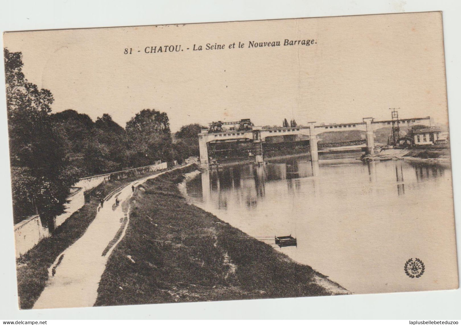 CPA - 78 - CHATOU - La Seine Et Le Nouveau Barrage - Pas Courant - 1933 - Chatou