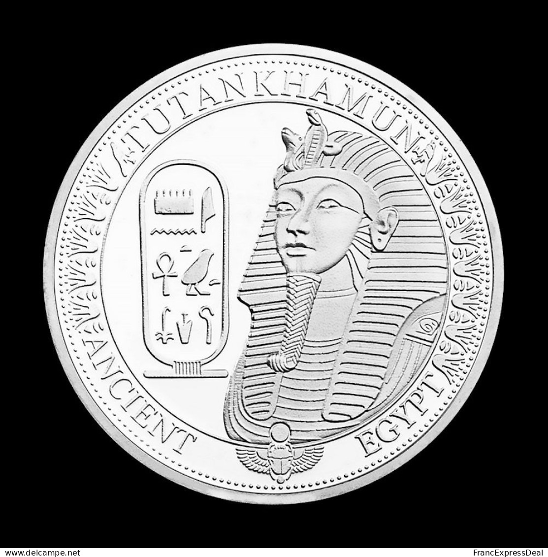 Pièce Médaille NEUVE Plaquée Argent - Pharaon Toutânkhamon Egypte - Autres & Non Classés