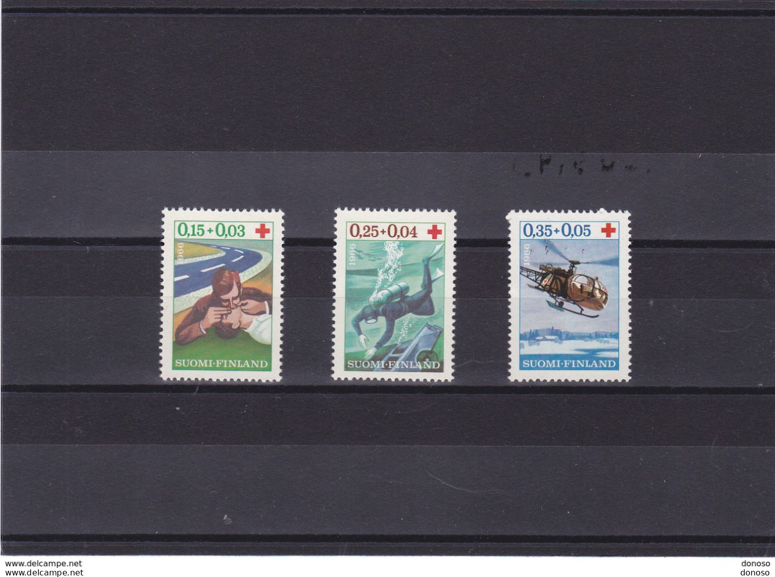 FINLANDE 1966 CROIX ROUGE Yvert 580-582, Michel 609-611 NEUF** MNH Cote 5,25 Euros - Neufs