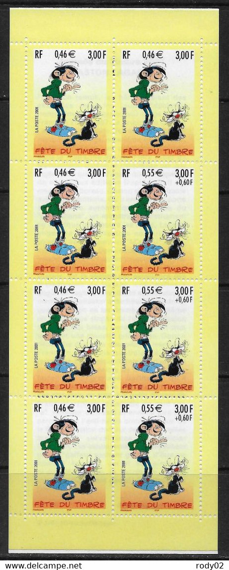 FRANCE - ANNEE 2001 - GASTON LAGAFFE - BC 3370a - NEUF** MNH - Gelegenheidsboekjes