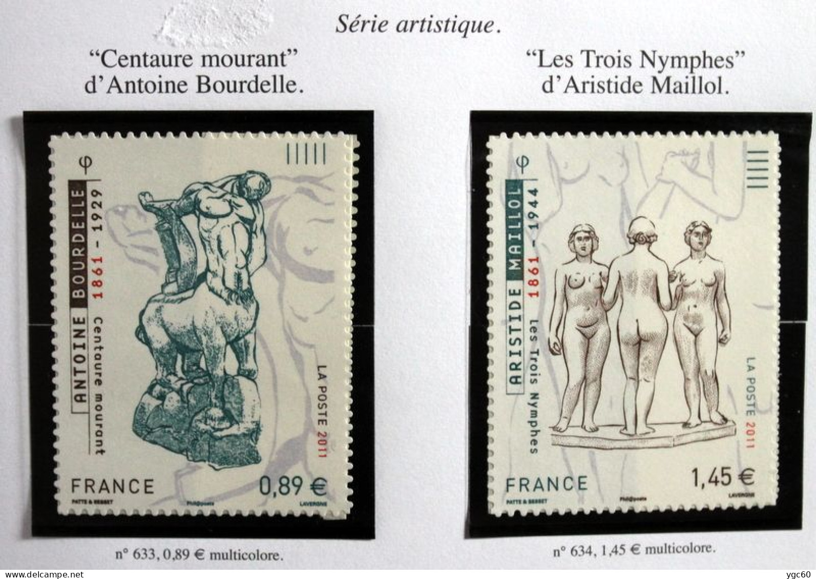 2011 - TIMBRES AUTOADHÉSIFS N° 633/634  - SERIE ARTISTIQUE BOURDELLE & MAILLOL - TB ETAT NEUF - Neufs