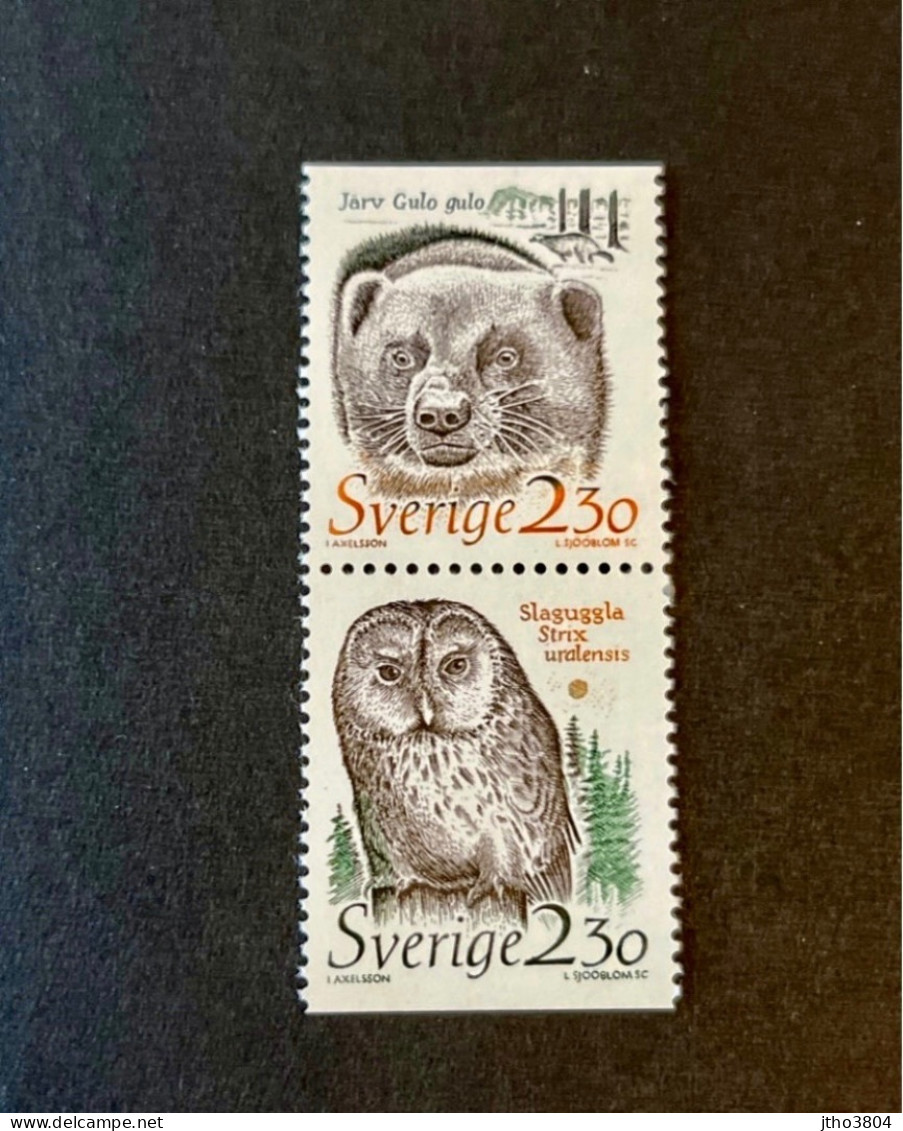 SUEDE 1989 2v Neuf MNH ** YT Mi 1520 1521 Pájaro Bird Pássaro Vogel Ucello Oiseau SWEDEN - Gufi E Civette