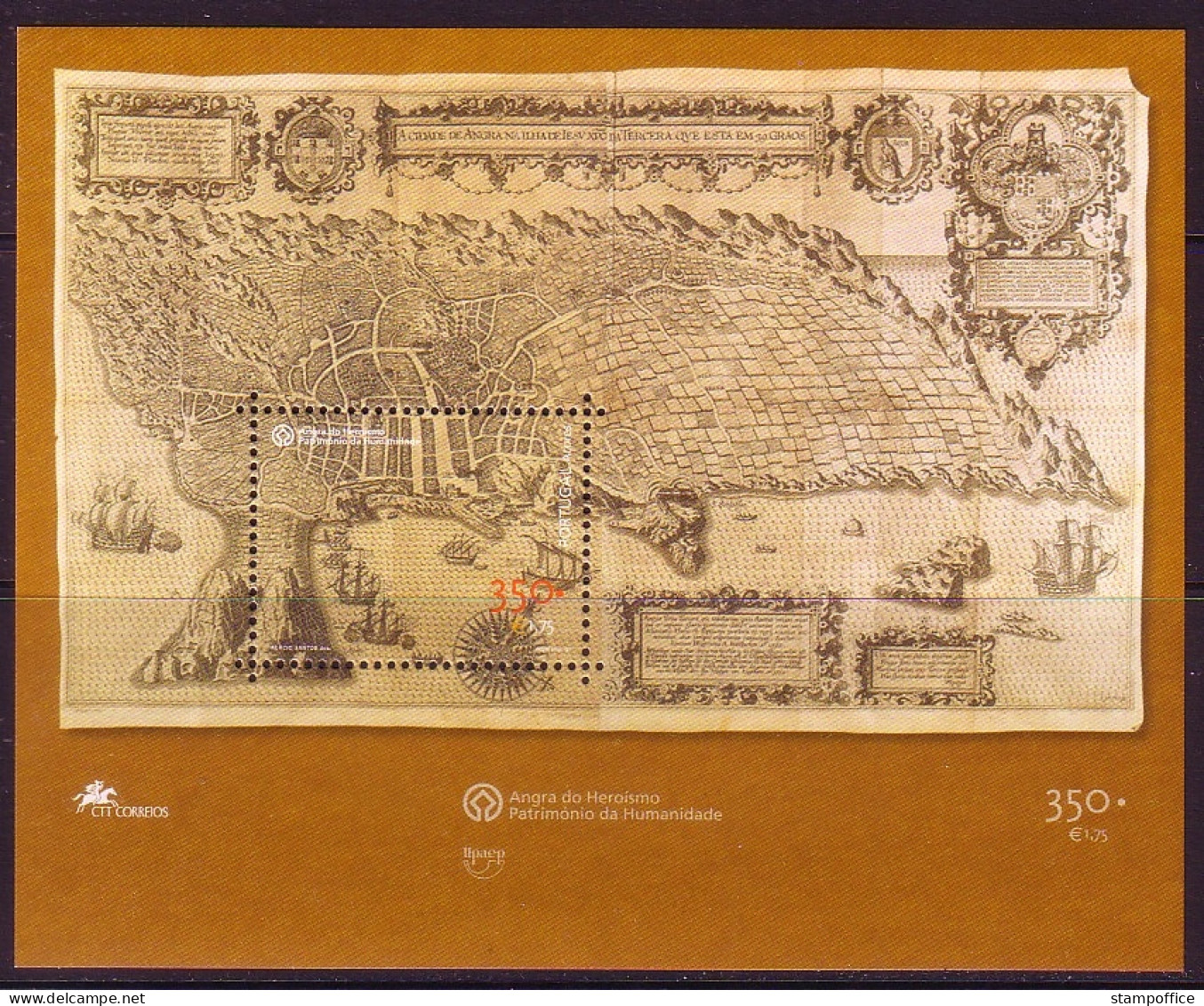 AZOREN BLOCK 22 POSTFRISCH(MINT) KULTURERBE DER MENSCHHEIT LANDKARTE - Azores