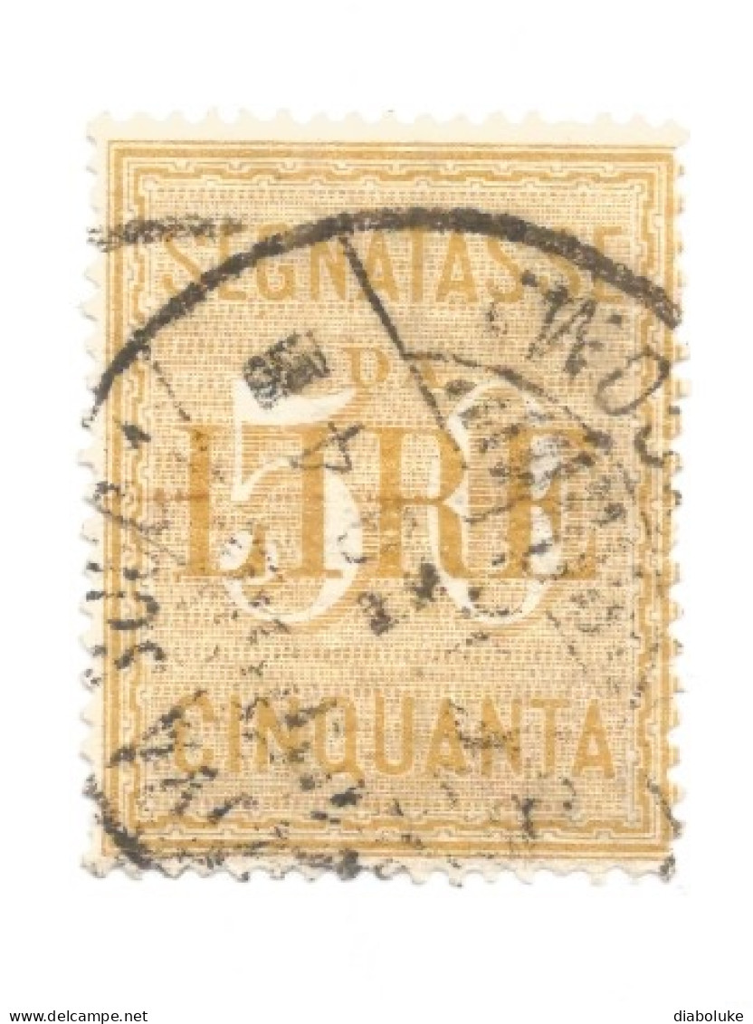 (REGNO D'ITALIA) 1903, SEGNATASSE COLORI CAMBIATI - Serie Di 2 Francobolli Usati (50L Difettoso) - Taxe