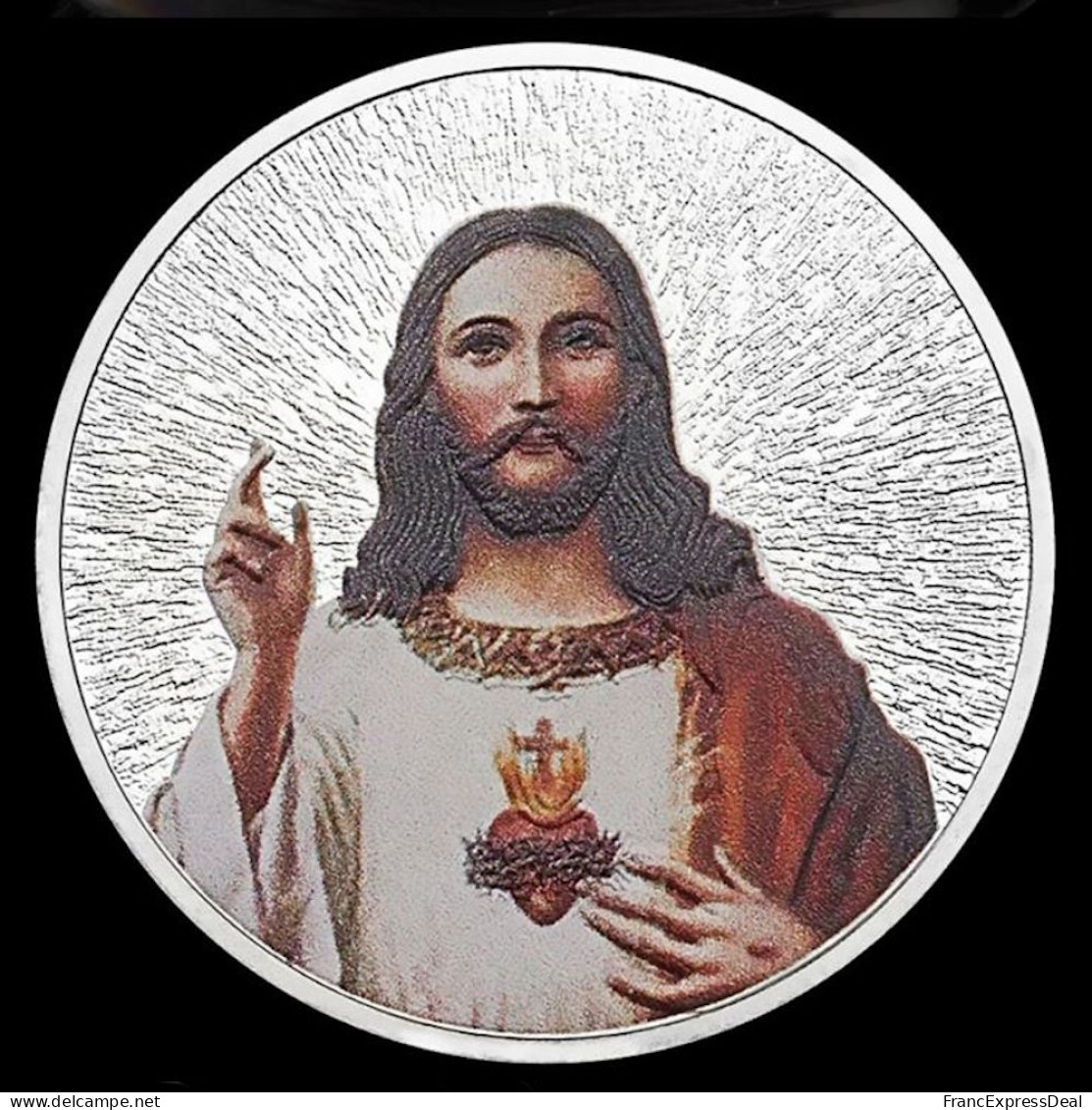 Pièce Médaille NEUVE Plaquée Argent - Jésus Christ Dieu La Nativité - Andere & Zonder Classificatie