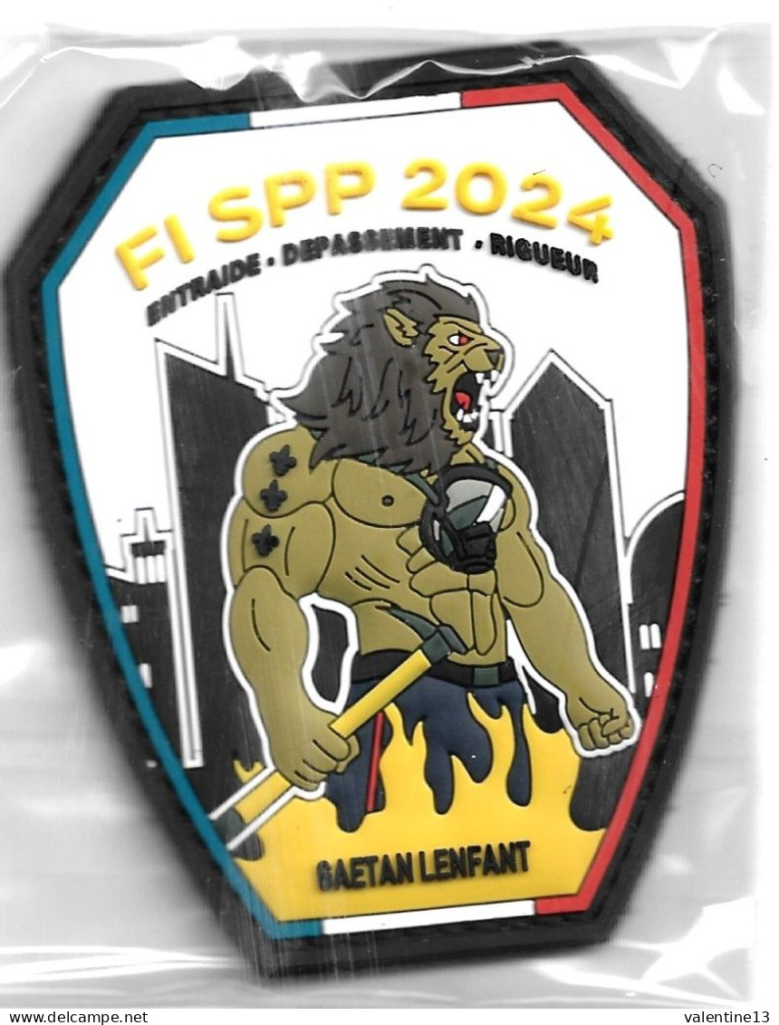 Ecusson SAPEURS POMPIERS FI SPP 2024 BLANC - Bomberos