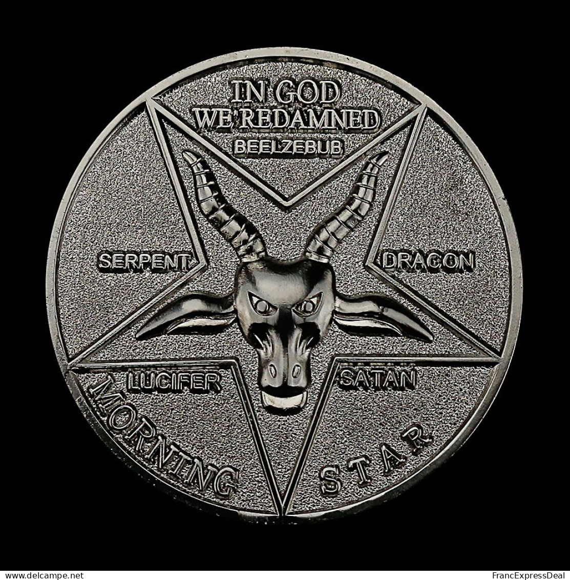 Pièce Médaille NEUVE - Lucifer Morning Star Satan Belzébuth - Other & Unclassified