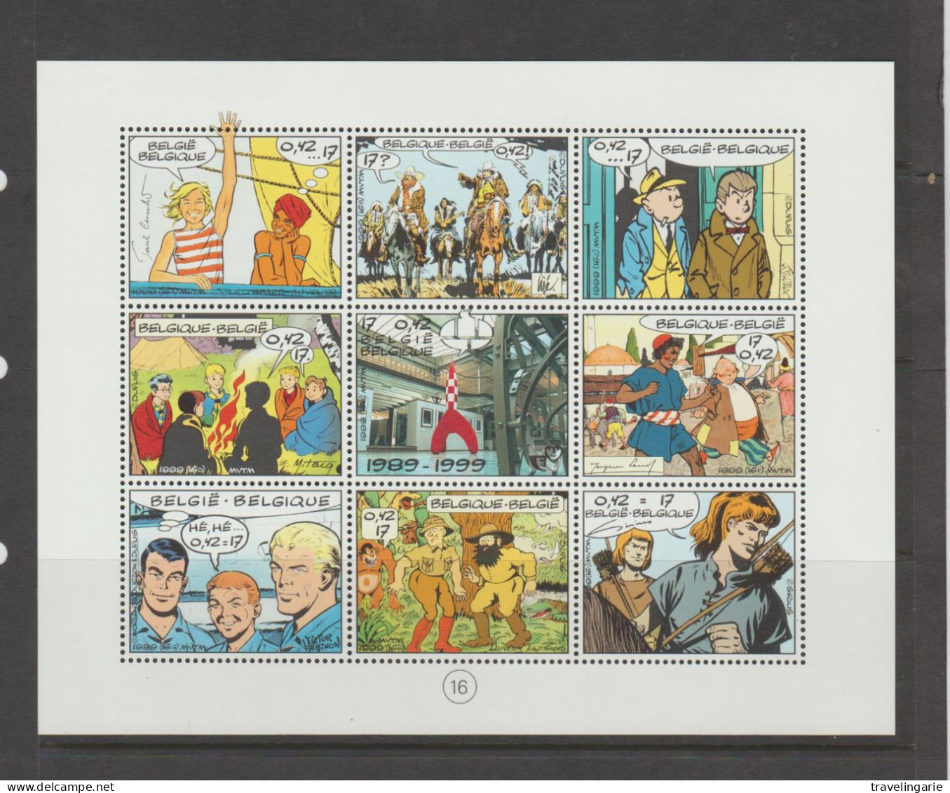 Belgium 1999 Cartoon Sheetlet MNH ** - 1991-2000