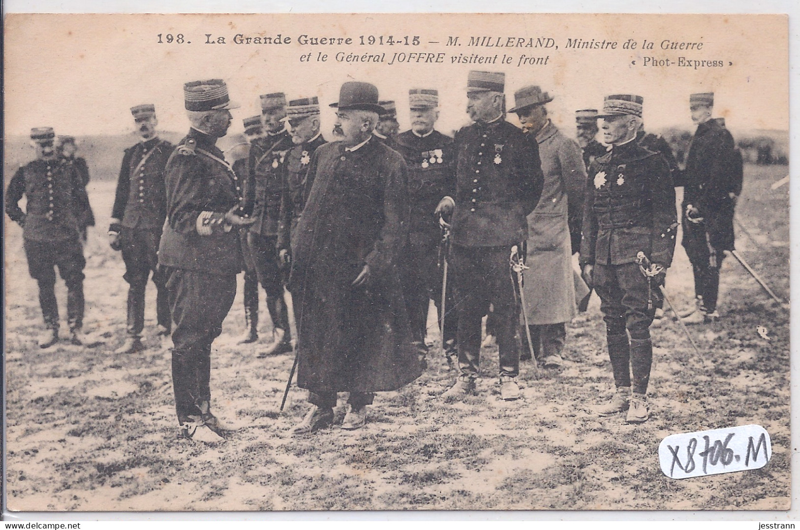 MILITARIA- 1915- LA GRANDE GUERRE- M MILLERAND- MINISTRE DE LA GUERRE ET LE GENERAL JOFFRE VISITENT LE FRONT - War 1914-18