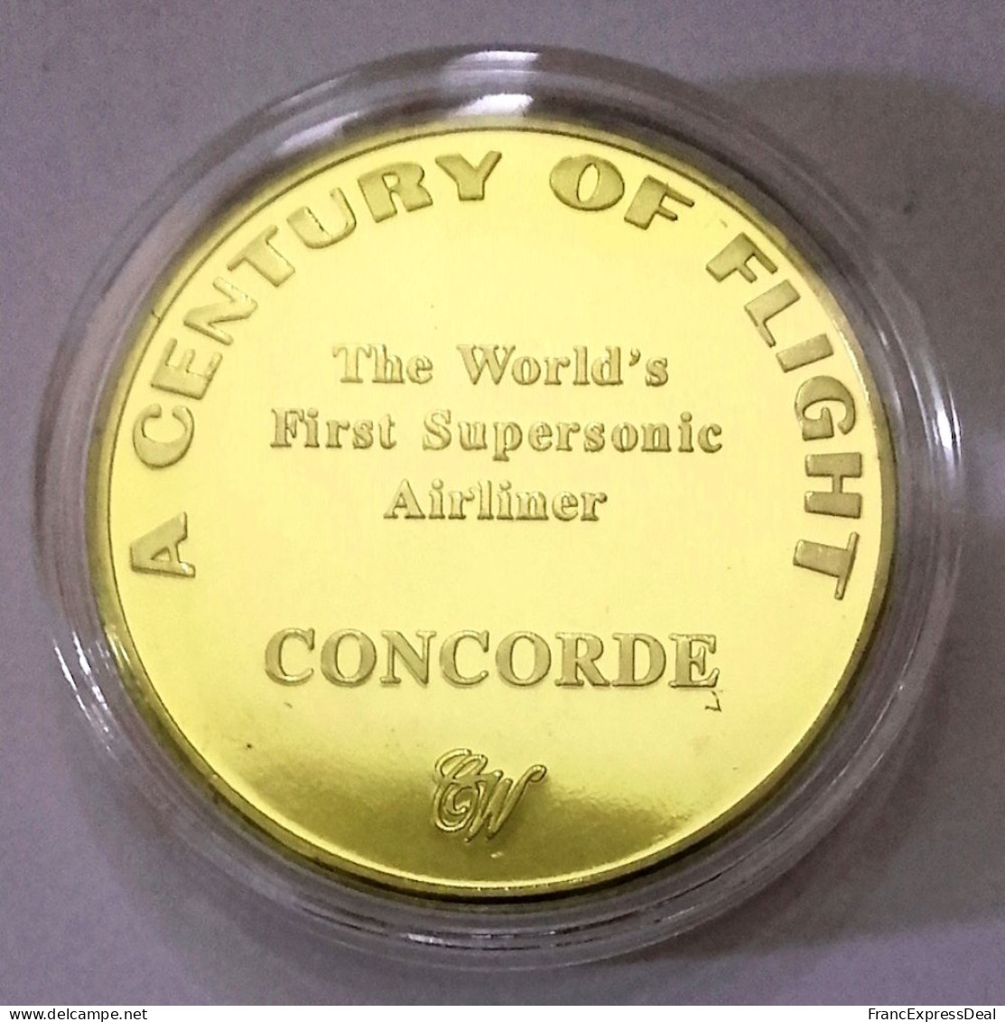 Pièce Médaille NEUVE Plaquée Or - Dernier Vol Du Concorde - Sonstige & Ohne Zuordnung