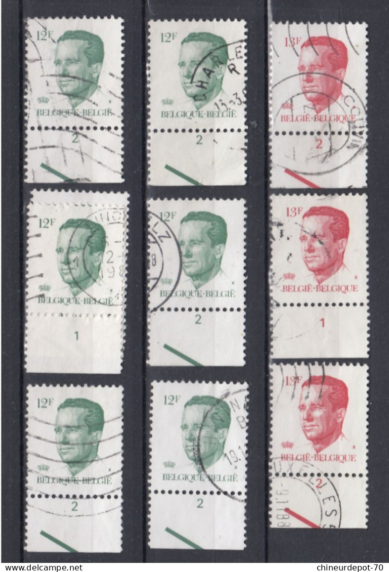 TIMBRES BELGE NON Classés Numero De Planche Roi Baudouin - Other & Unclassified